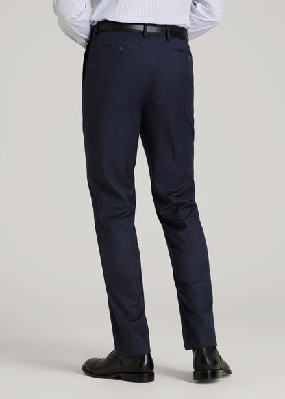 American Tall Men Suit Trousers for Tall Men in True Navy