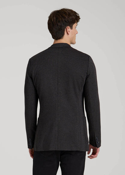 American Tall Men Core Blazer for Tall Men in Black Silver Mix