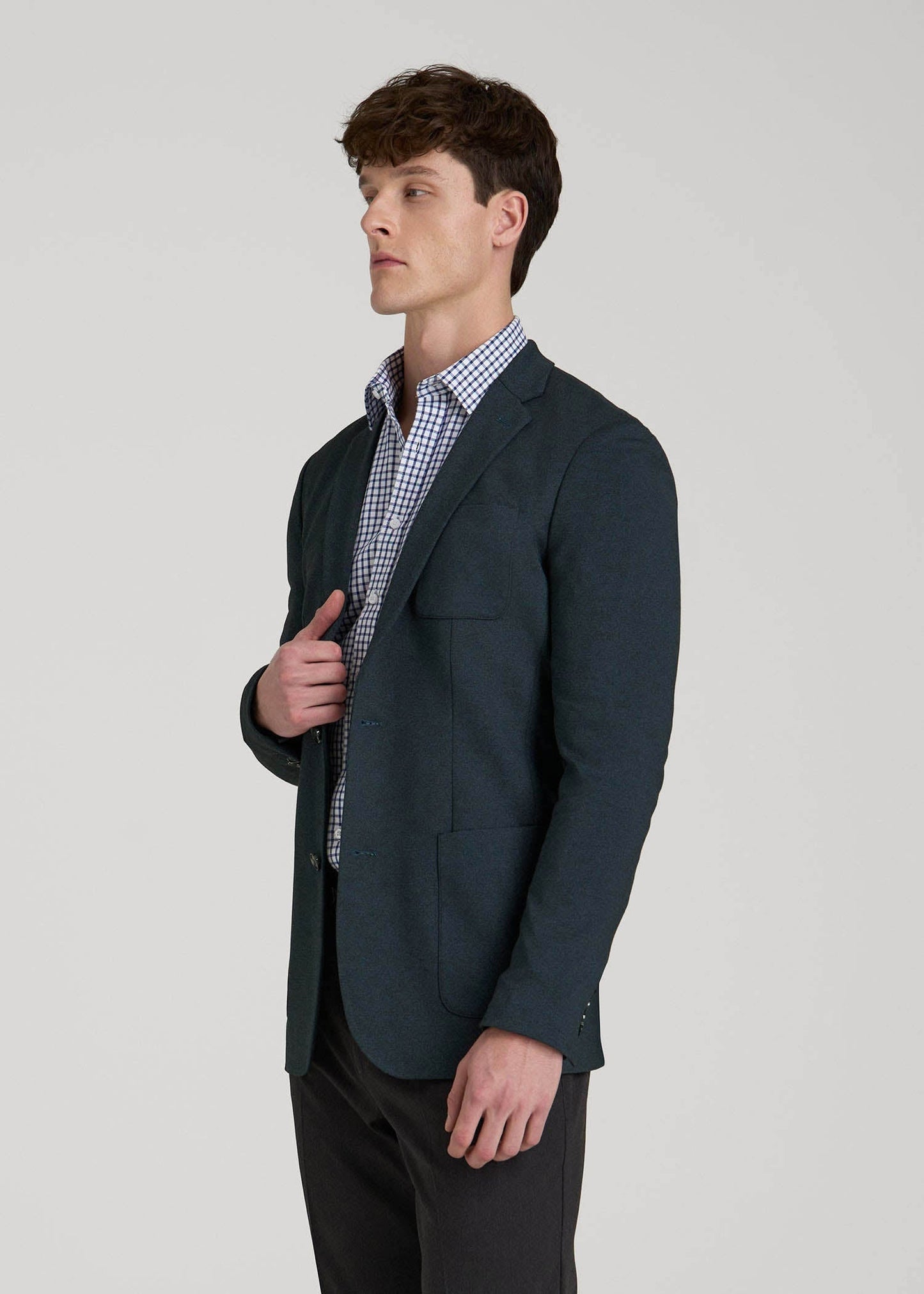 American Tall Men Core Blazer for Tall Men in Blue Steel