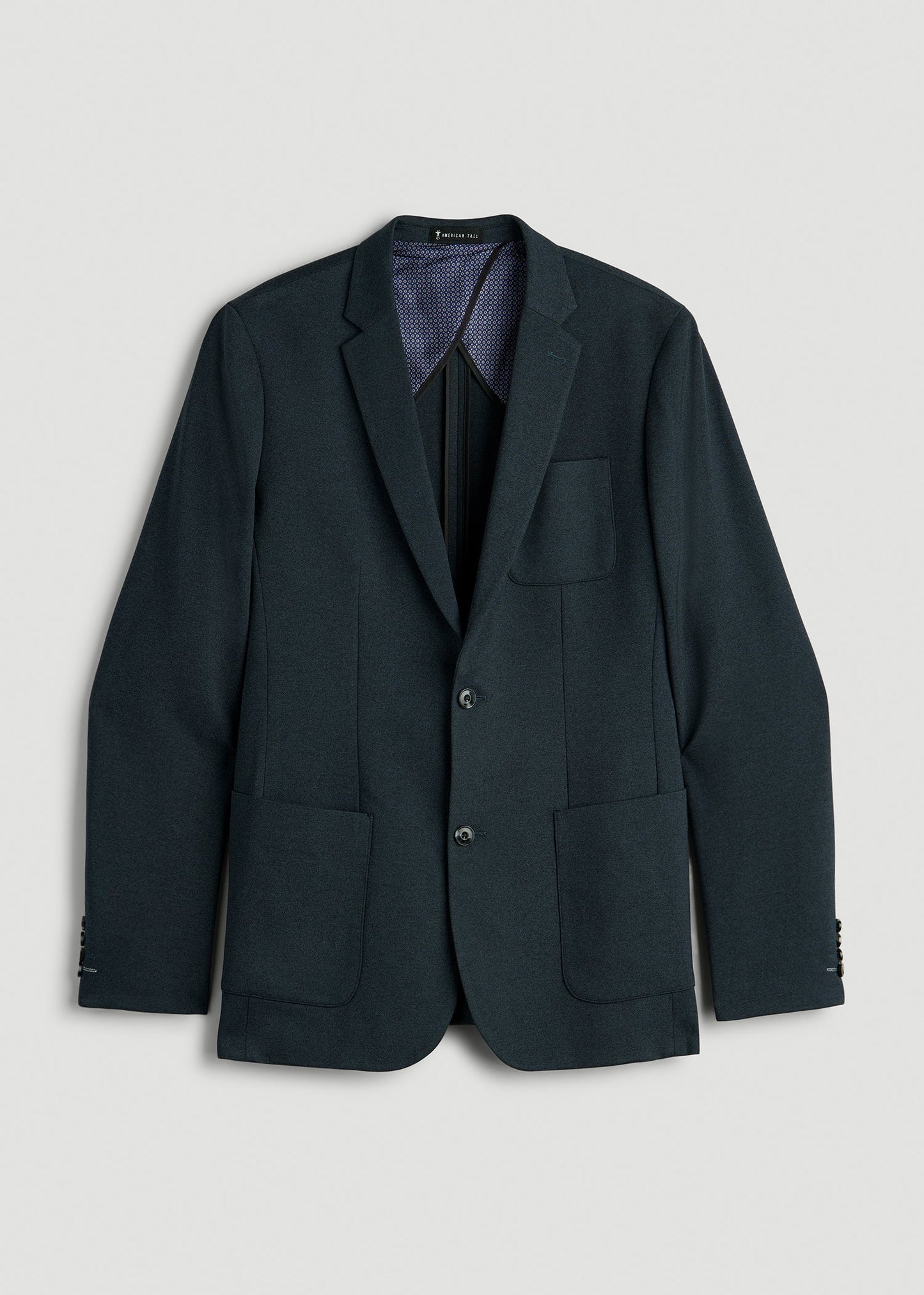 American Tall Men Core Blazer for Tall Men in Blue Steel