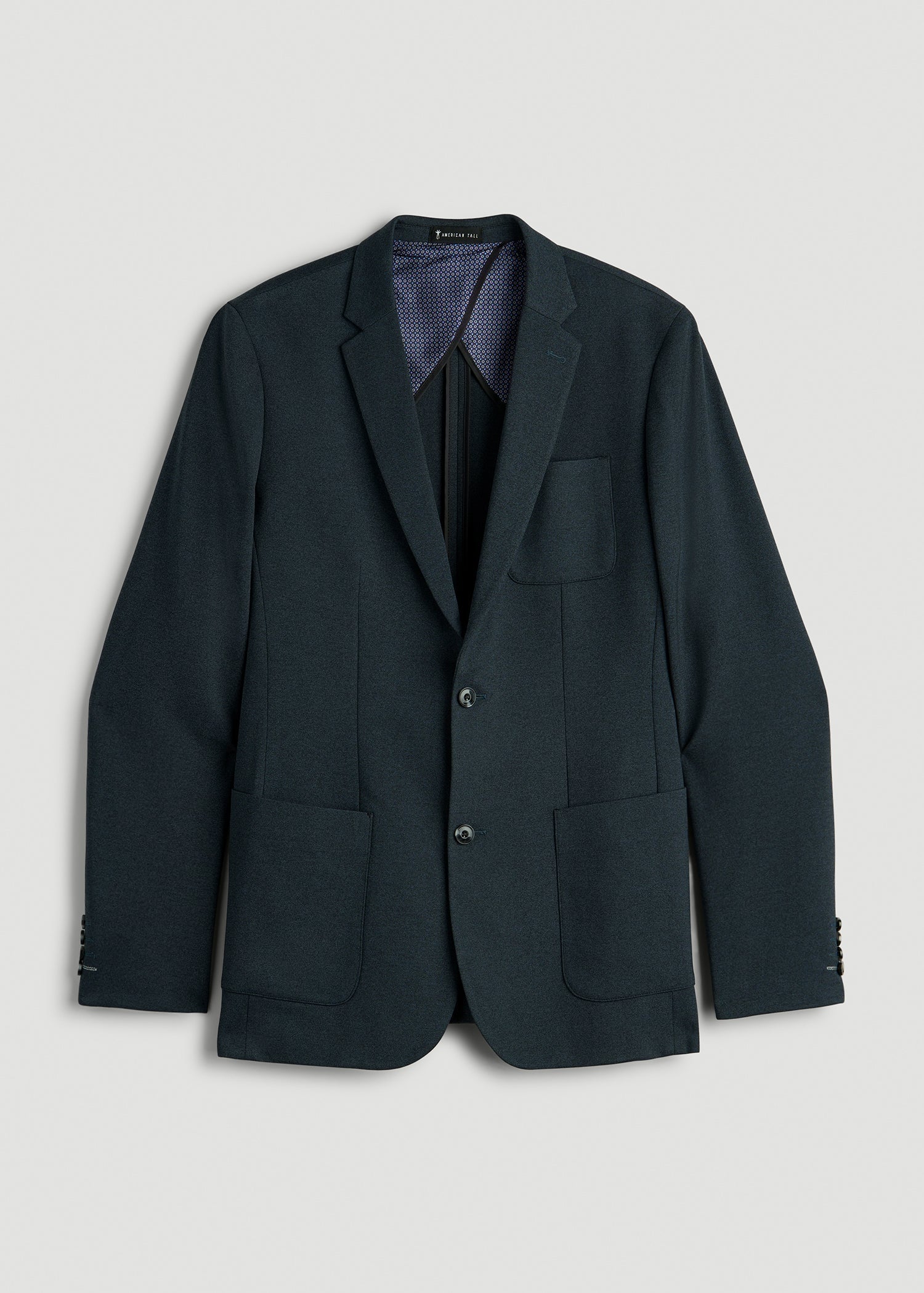 American Tall Men Core Blazer for Tall Men in Blue Steel