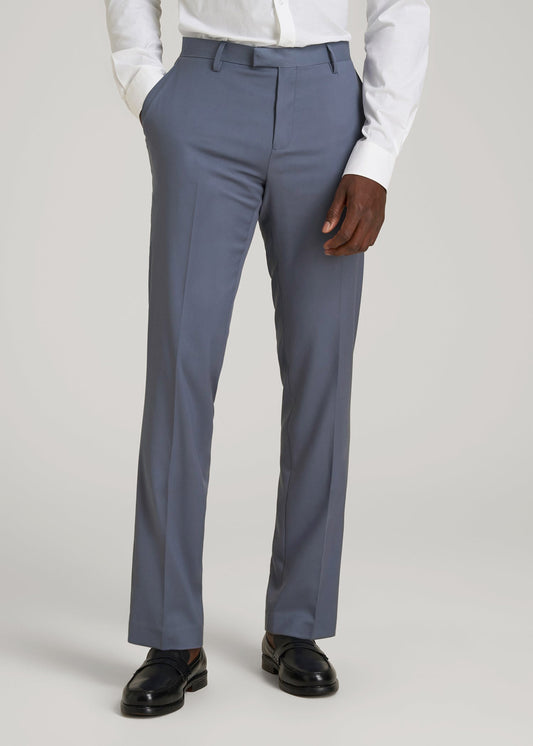 American Tall Men Suit Trousers for Tall Men in Blue Slate