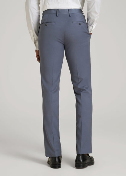 American Tall Men Suit Trousers for Tall Men in Blue Slate