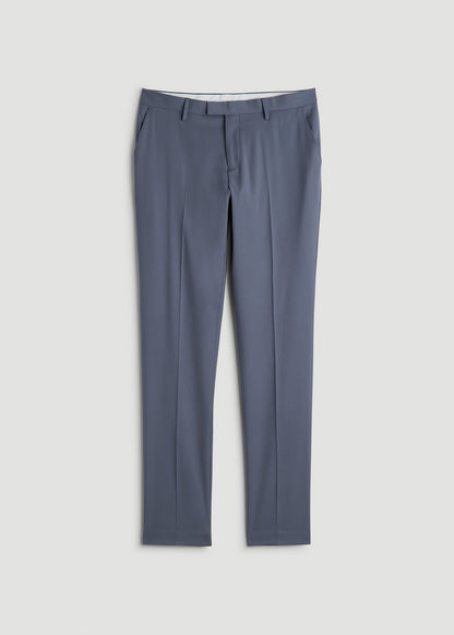 American Tall Men Suit Trousers for Tall Men in Blue Slate