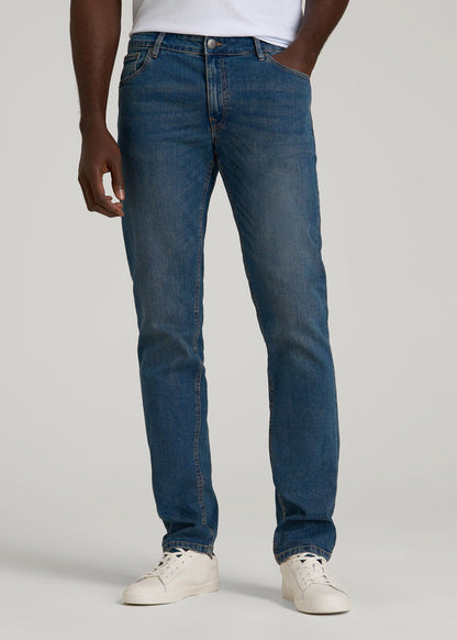 American Tall Men Carman TAPERED Jeans for Tall Men in Worn Blue