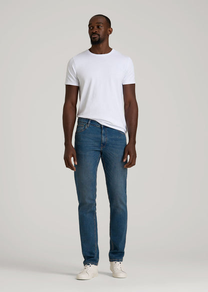 American Tall Men Carman TAPERED Jeans for Tall Men in Worn Blue