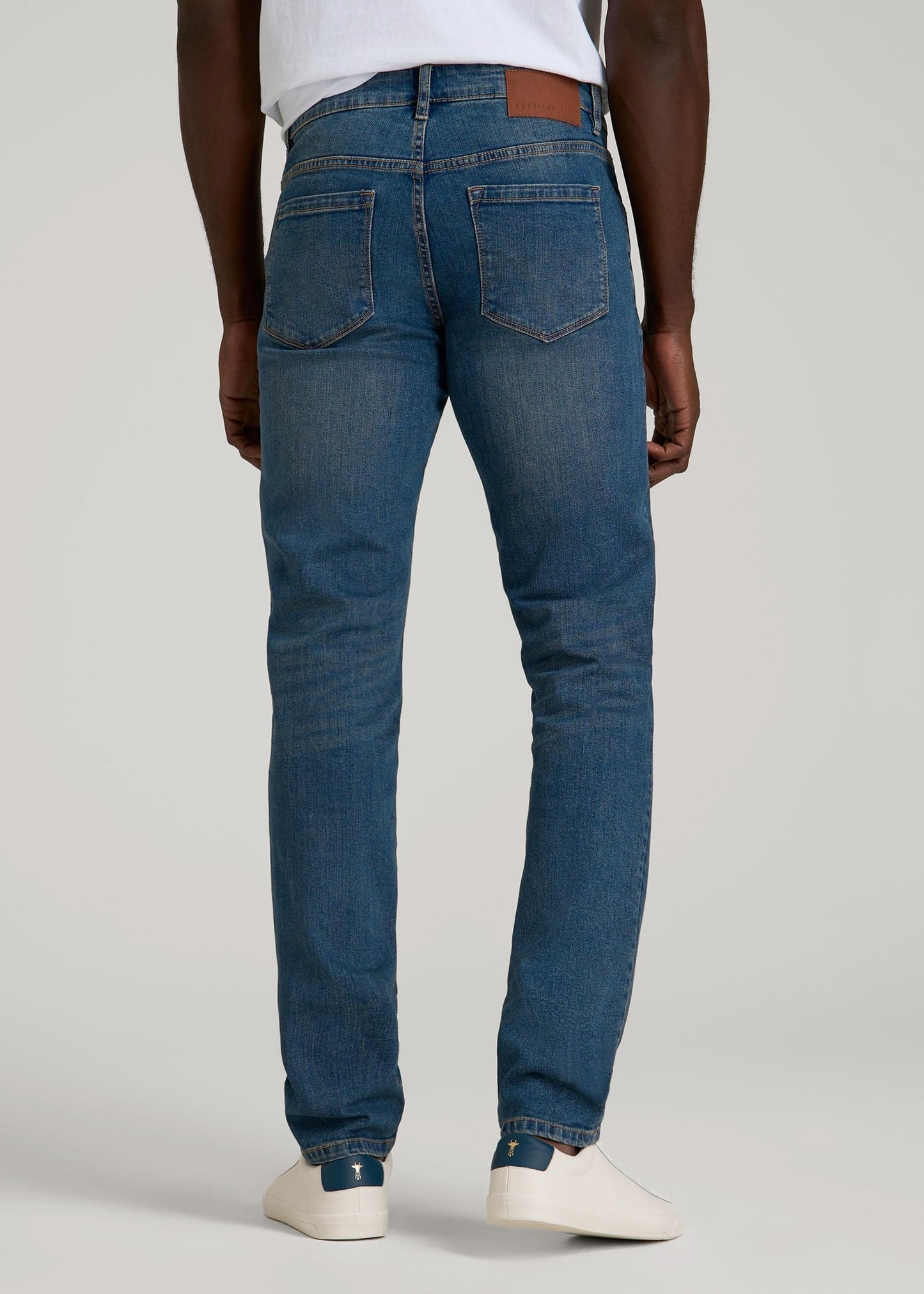 American Tall Men Carman TAPERED Jeans for Tall Men in Worn Blue