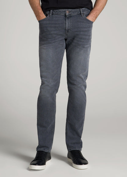 American Tall Men Americana Collection Carman Tapered Fit Jeans For Tall Men in Wolf Grey