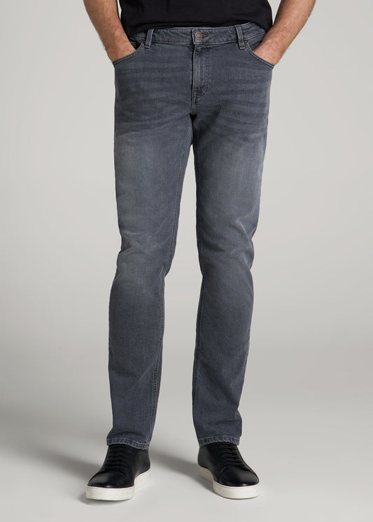 American Tall Men Americana Collection Carman Tapered Fit Jeans For Tall Men in Wolf Grey