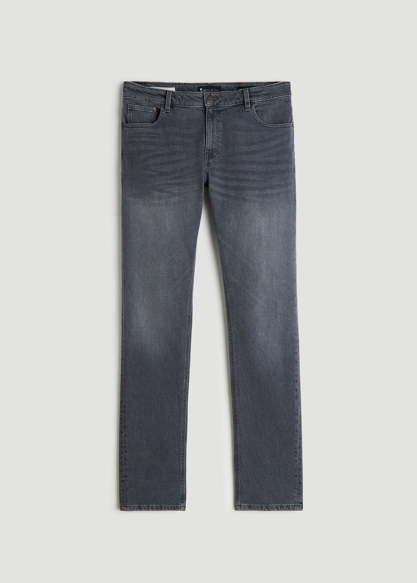 American Tall Men Americana Collection Carman Tapered Fit Jeans For Tall Men in Wolf Grey
