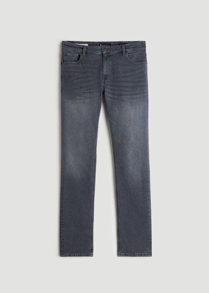 American Tall Men Americana Collection Carman Tapered Fit Jeans For Tall Men in Wolf Grey