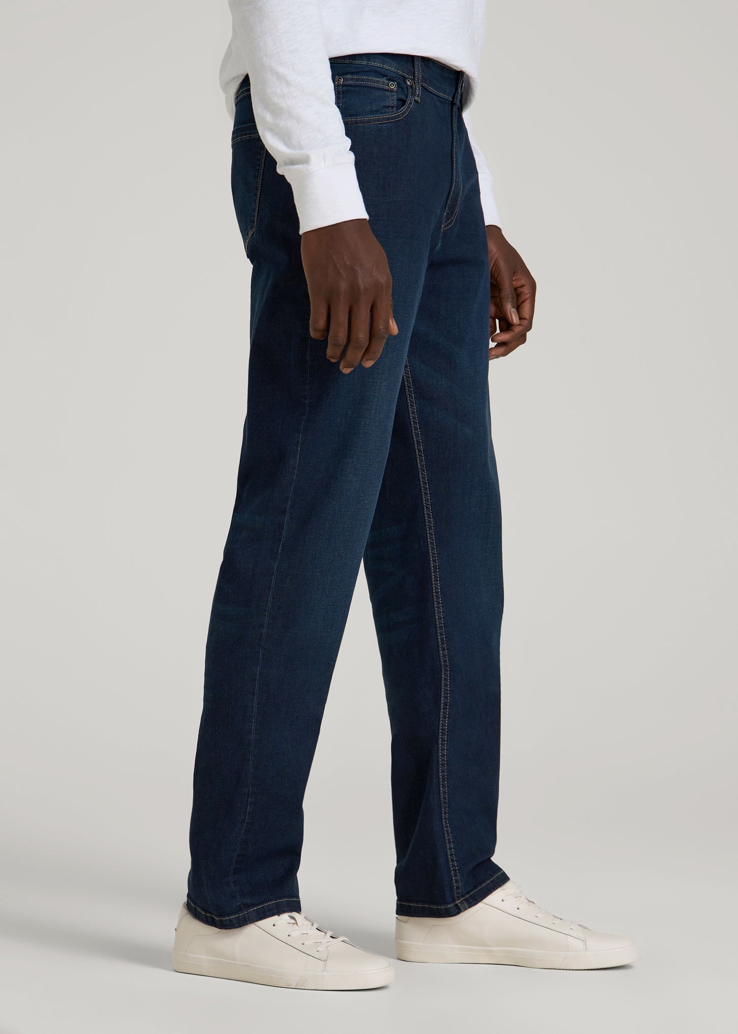American Tall Men Mason Relaxed Fit Jeans for Tall Men in Blue Steel