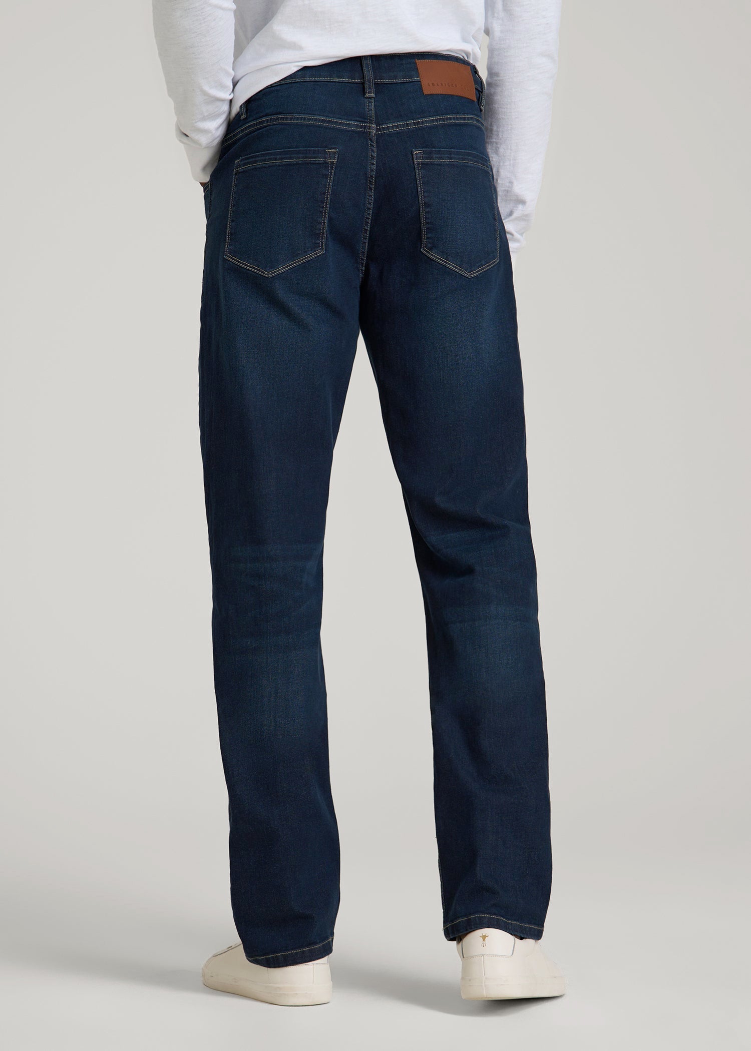 American Tall Men Mason Relaxed Fit Jeans for Tall Men in Blue Steel
