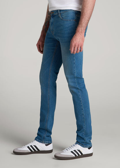 American Tall Men Americana Collection Dylan Slim Fit Jeans For Tall Men in Sail Blue