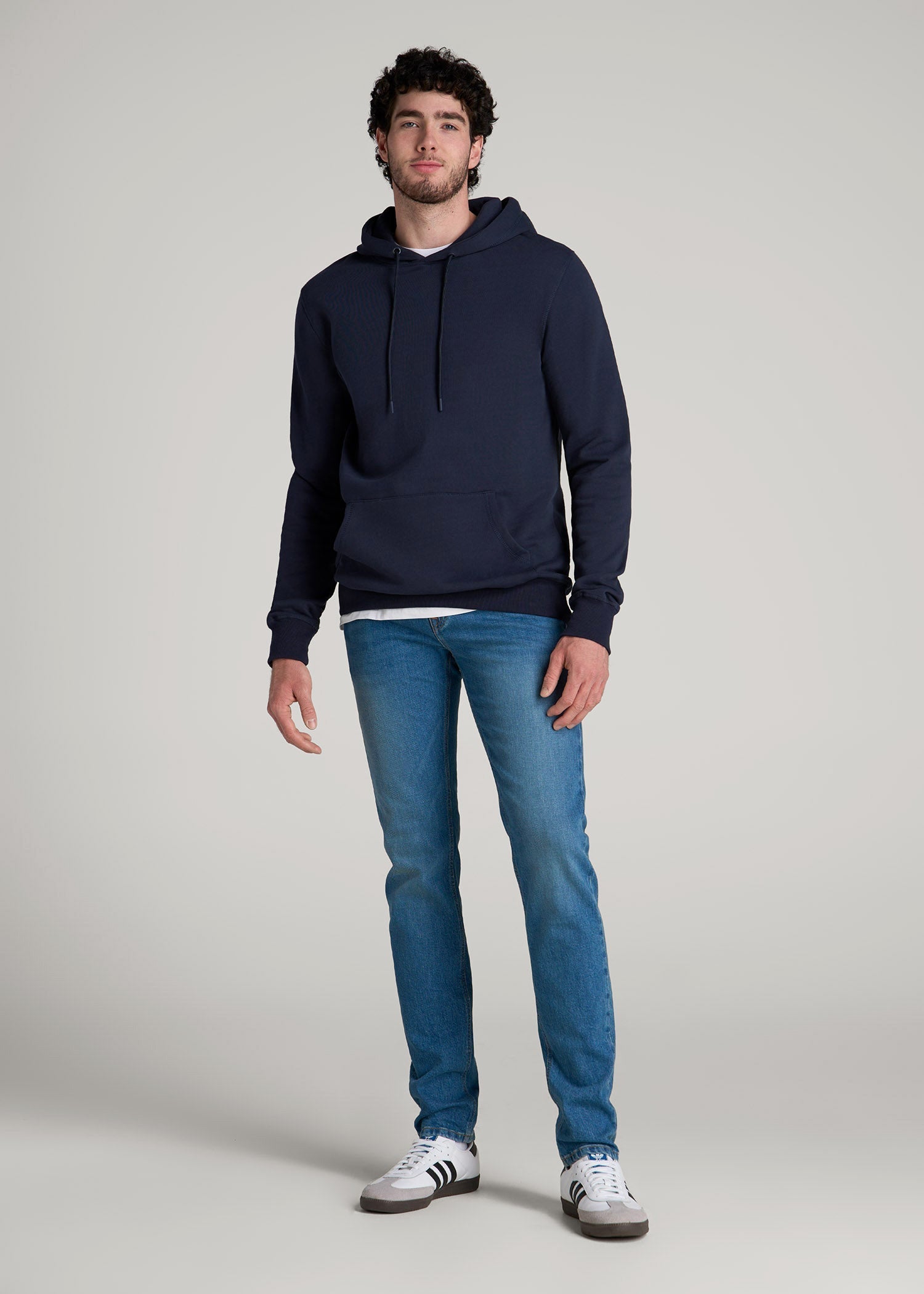 American Tall Men Americana Collection Dylan Slim Fit Jeans For Tall Men in Sail Blue