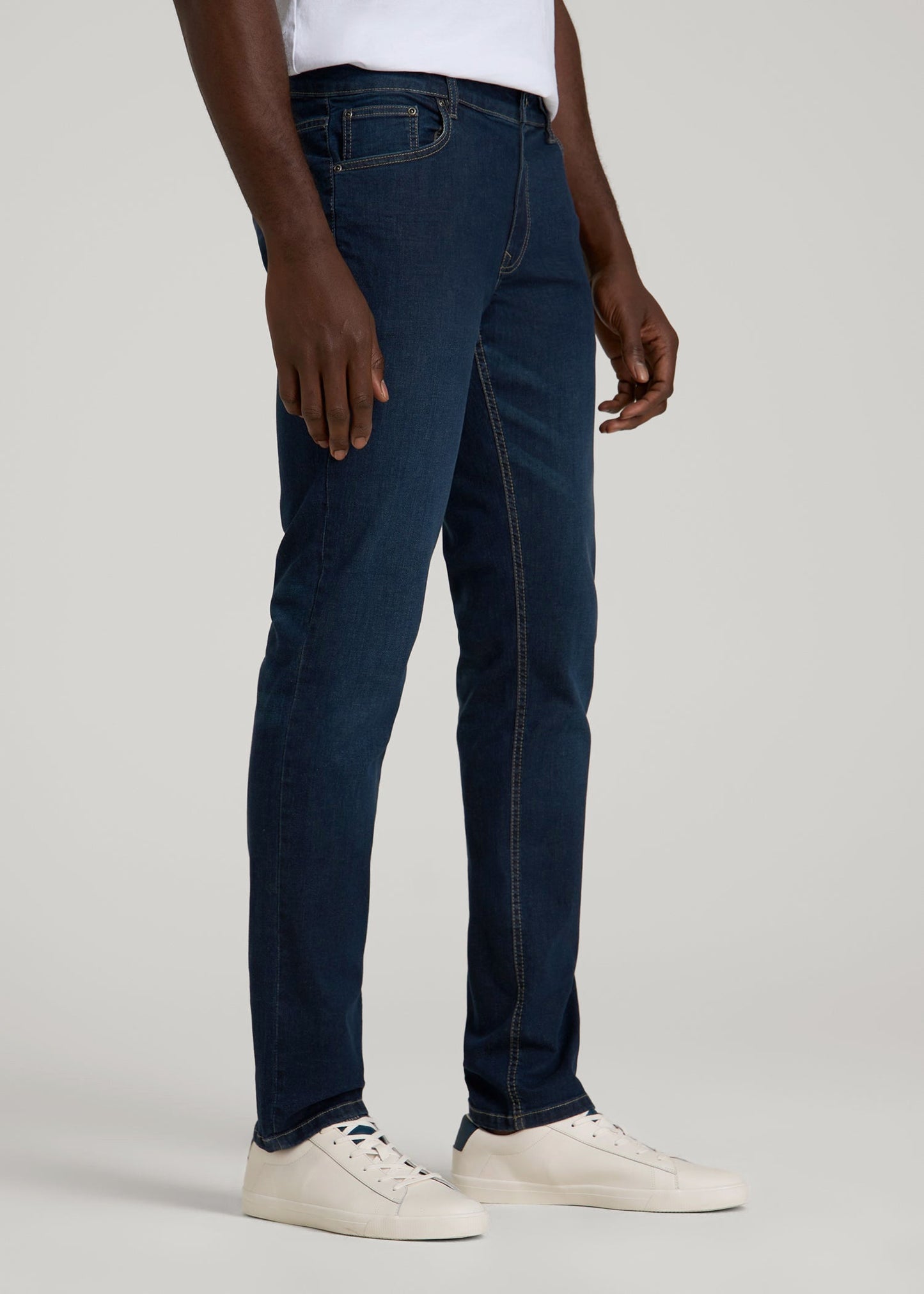American Tall Men Carman TAPERED Jeans for Tall Men in Blue Steel