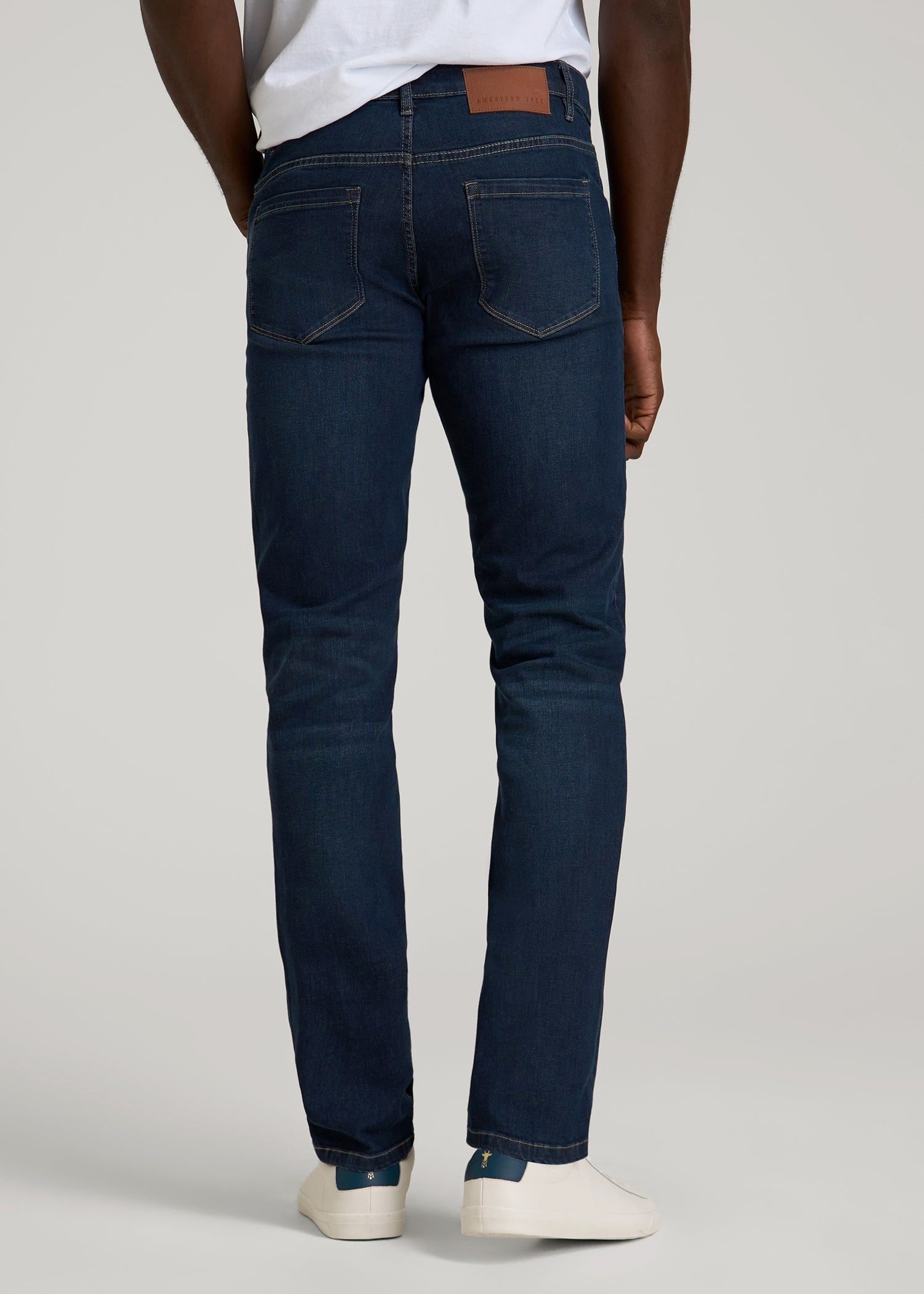 American Tall Men Carman TAPERED Jeans for Tall Men in Blue Steel