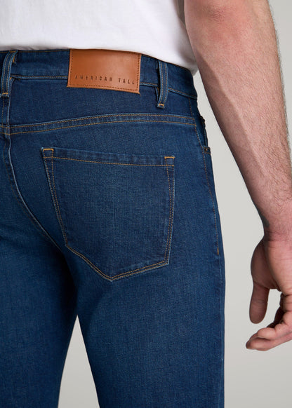 American Tall Men Americana Collection Dylan Slim Fit Jeans For Tall Men in Crown Blue
