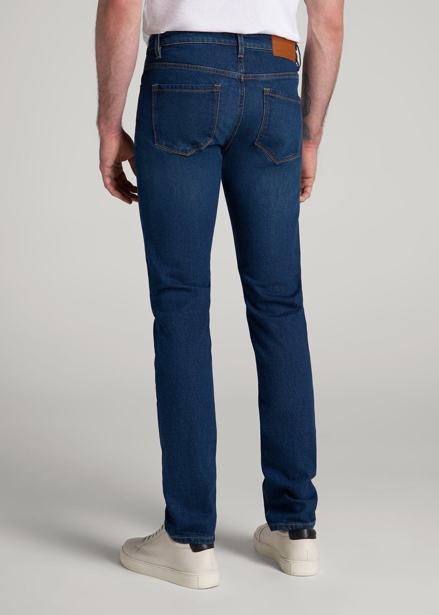 American Tall Men Americana Collection Dylan Slim Fit Jeans For Tall Men in Crown Blue