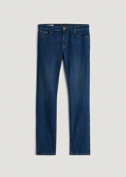 American Tall Men Americana Collection Dylan Slim Fit Jeans For Tall Men in Crown Blue