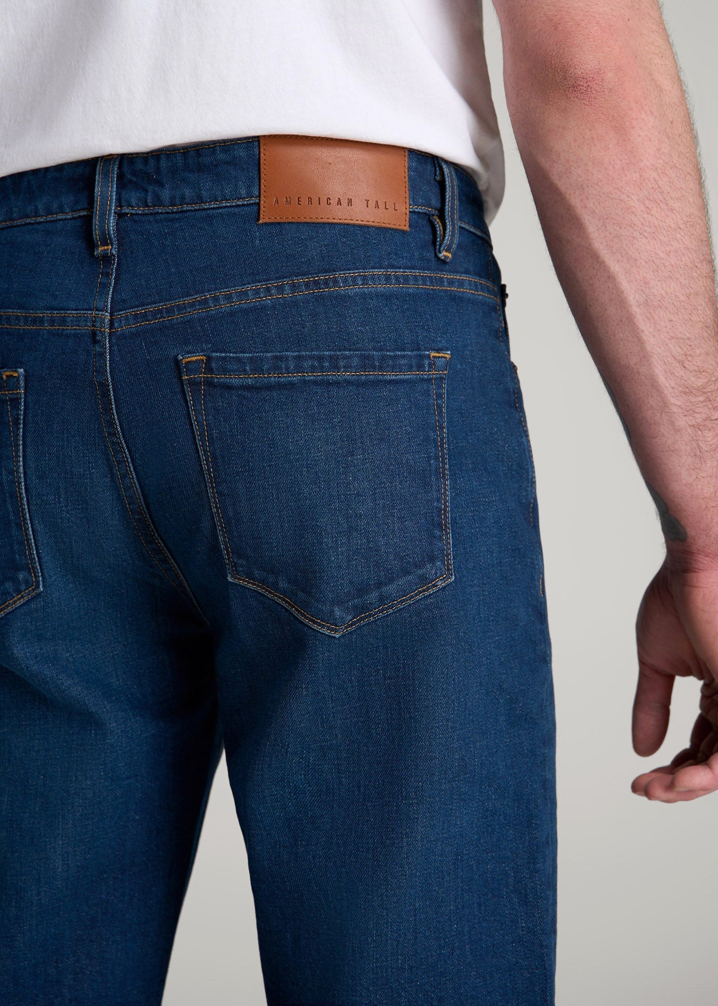 American Tall Men Americana Collection J1 Straight Fit Jeans For Tall Men in Crown Blue