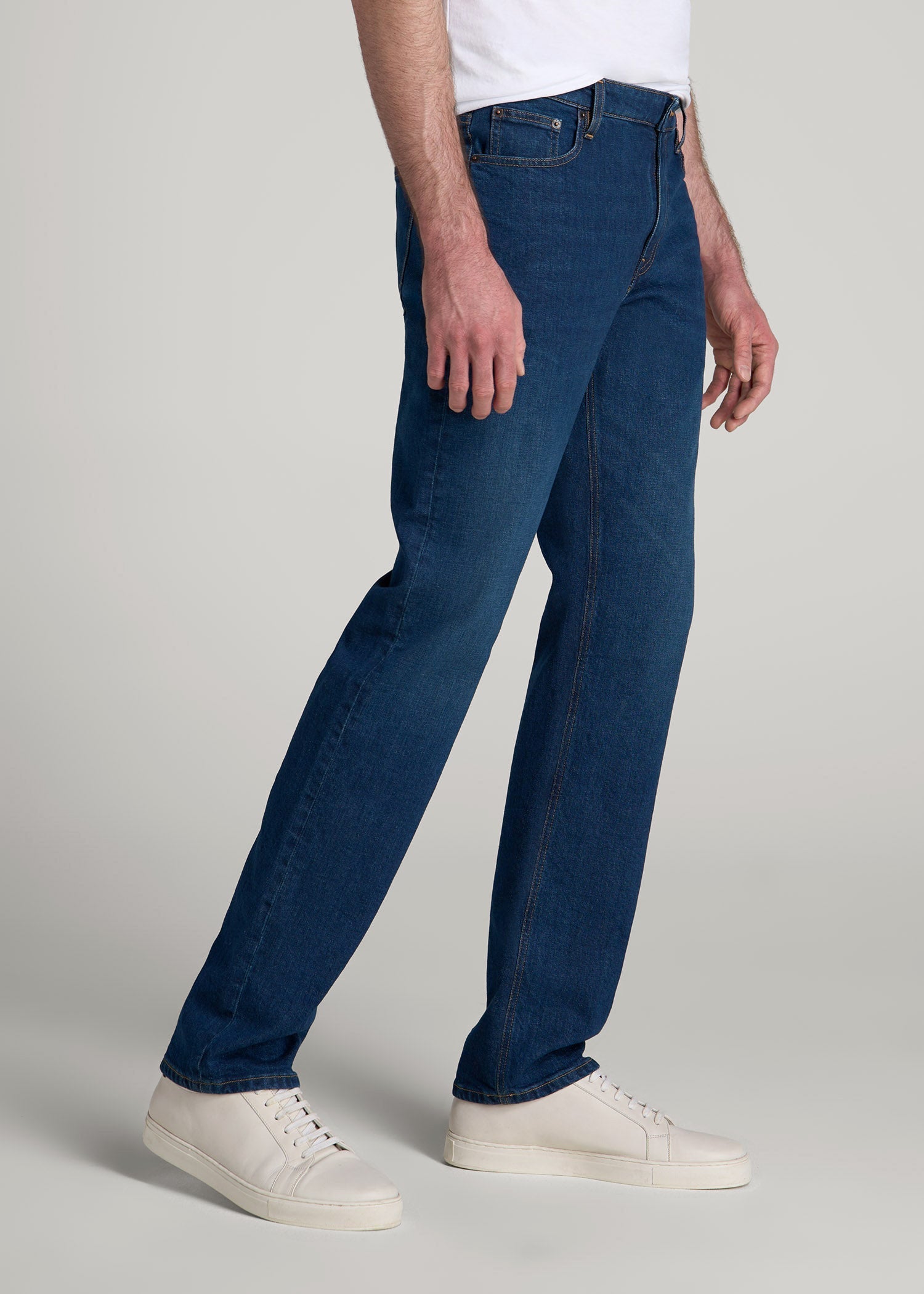 American Tall Men Americana Collection J1 Straight Fit Jeans For Tall Men in Crown Blue