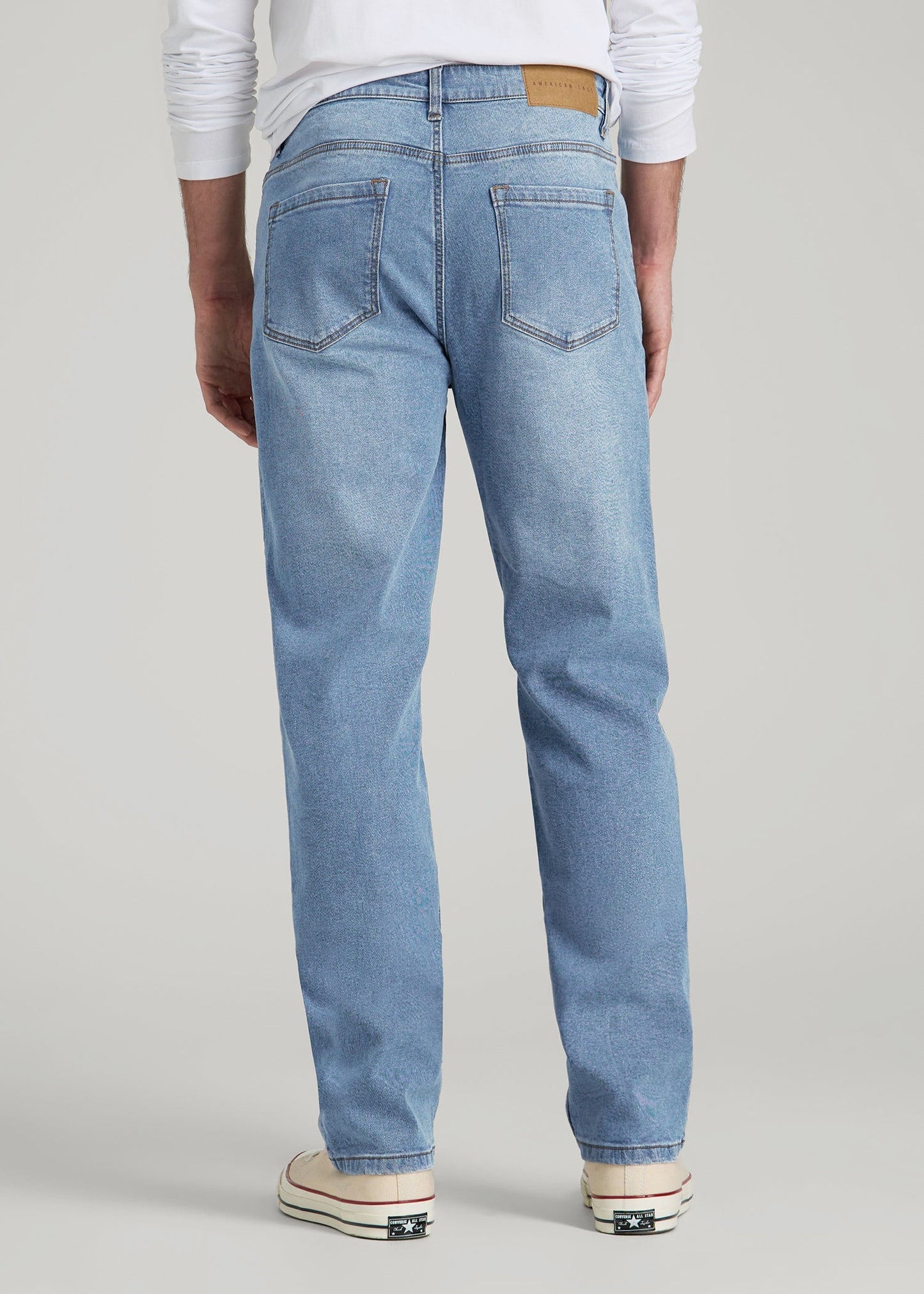 American Tall Men A.T. Basics Men's J1 Straight Fit Jeans for Tall Men in Tufts Blue