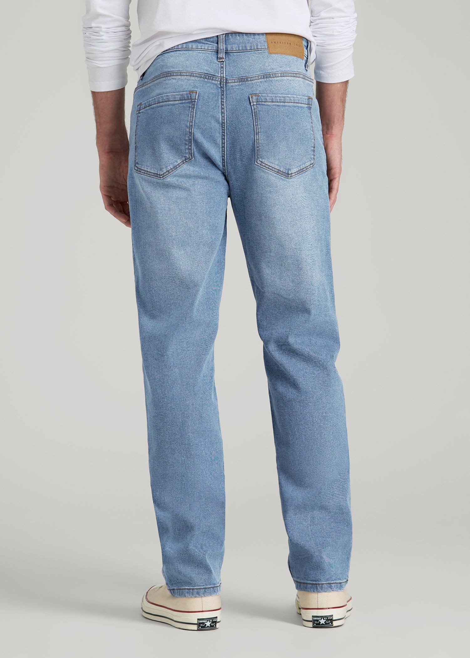 American Tall Men A.T. Basics Men's J1 Straight Fit Jeans for Tall Men in Tufts Blue