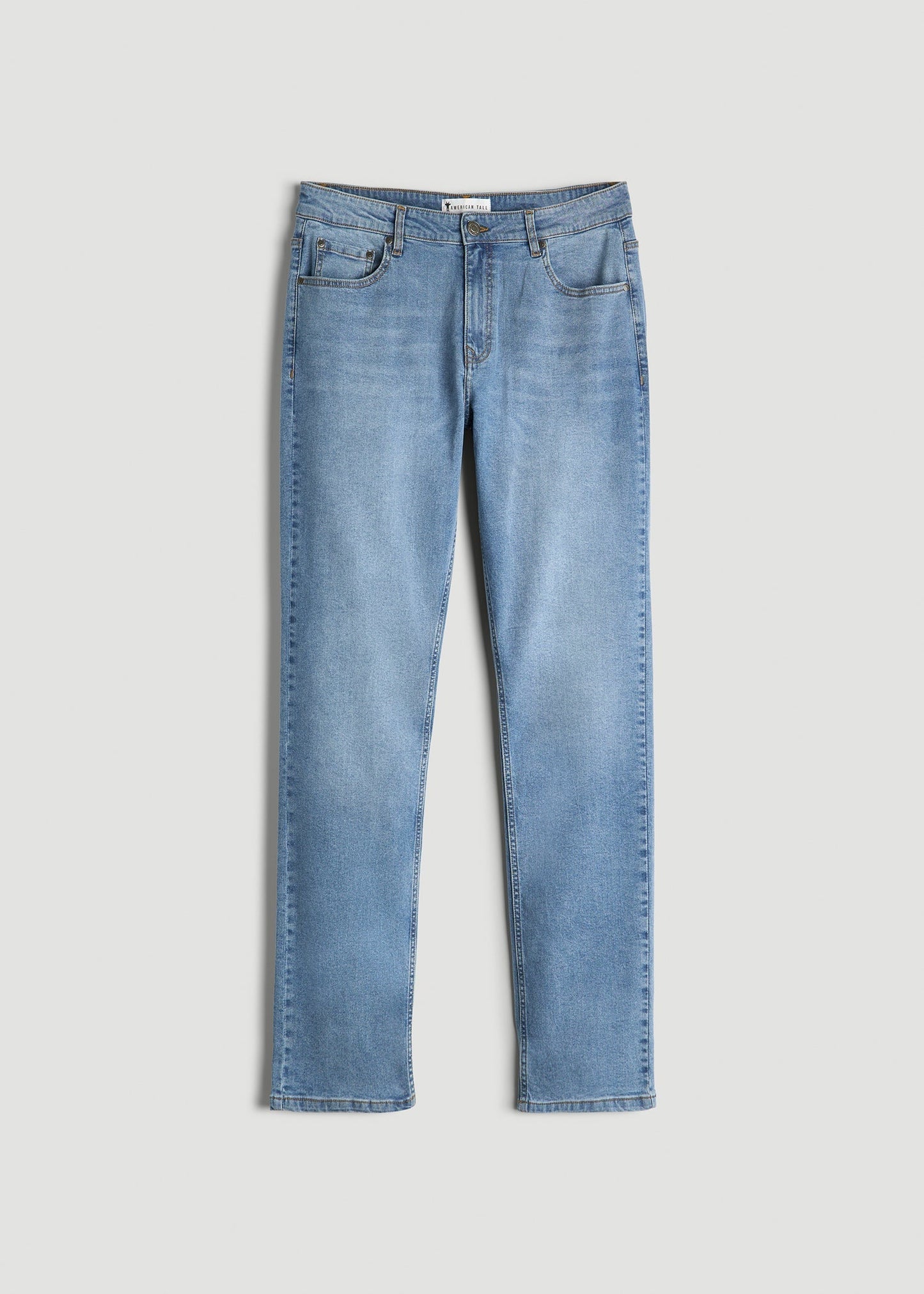 American Tall Men A.T. Basics Men's J1 Straight Fit Jeans for Tall Men in Tufts Blue