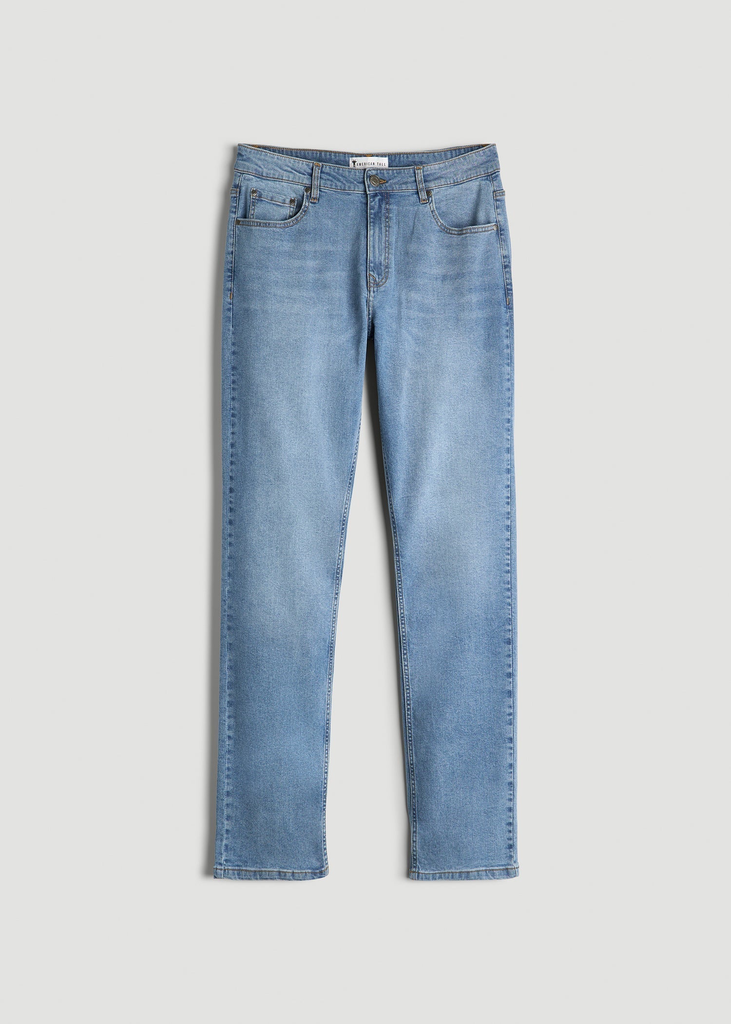 American Tall Men A.T. Basics Men's J1 Straight Fit Jeans for Tall Men in Tufts Blue