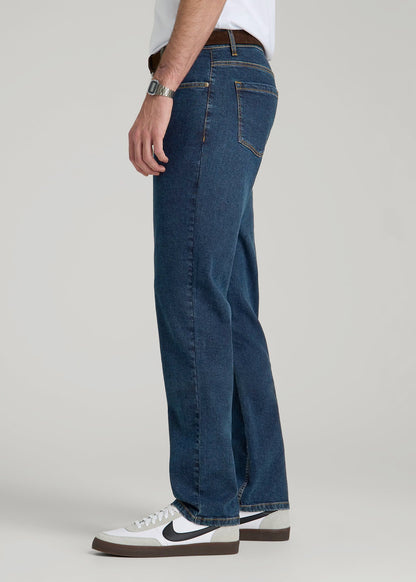 American Tall Men A.T. Basics Men's J1 Straight Fit Jeans for Tall Men in Charged Blue