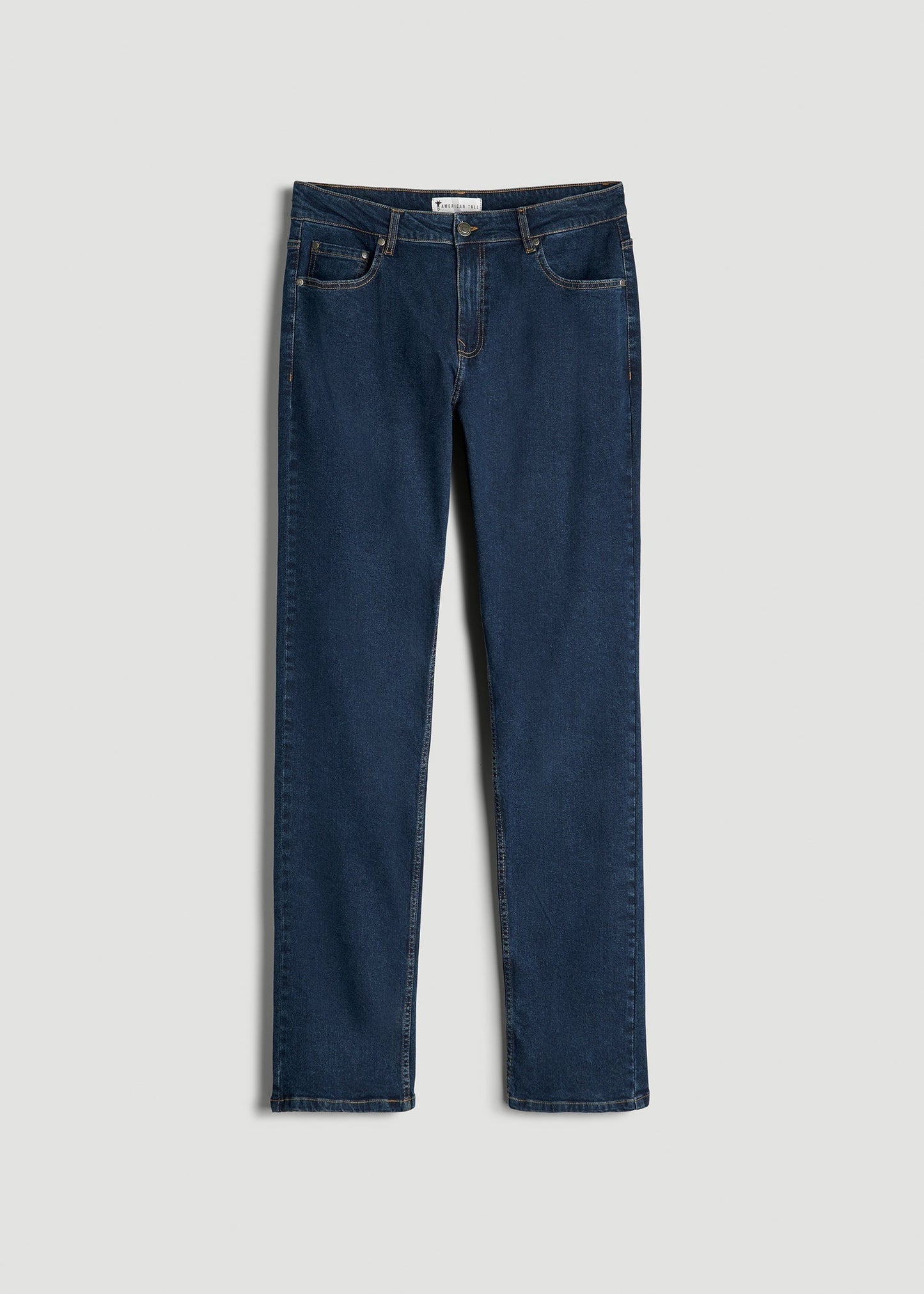 American Tall Men A.T. Basics Men's J1 Straight Fit Jeans for Tall Men in Charged Blue