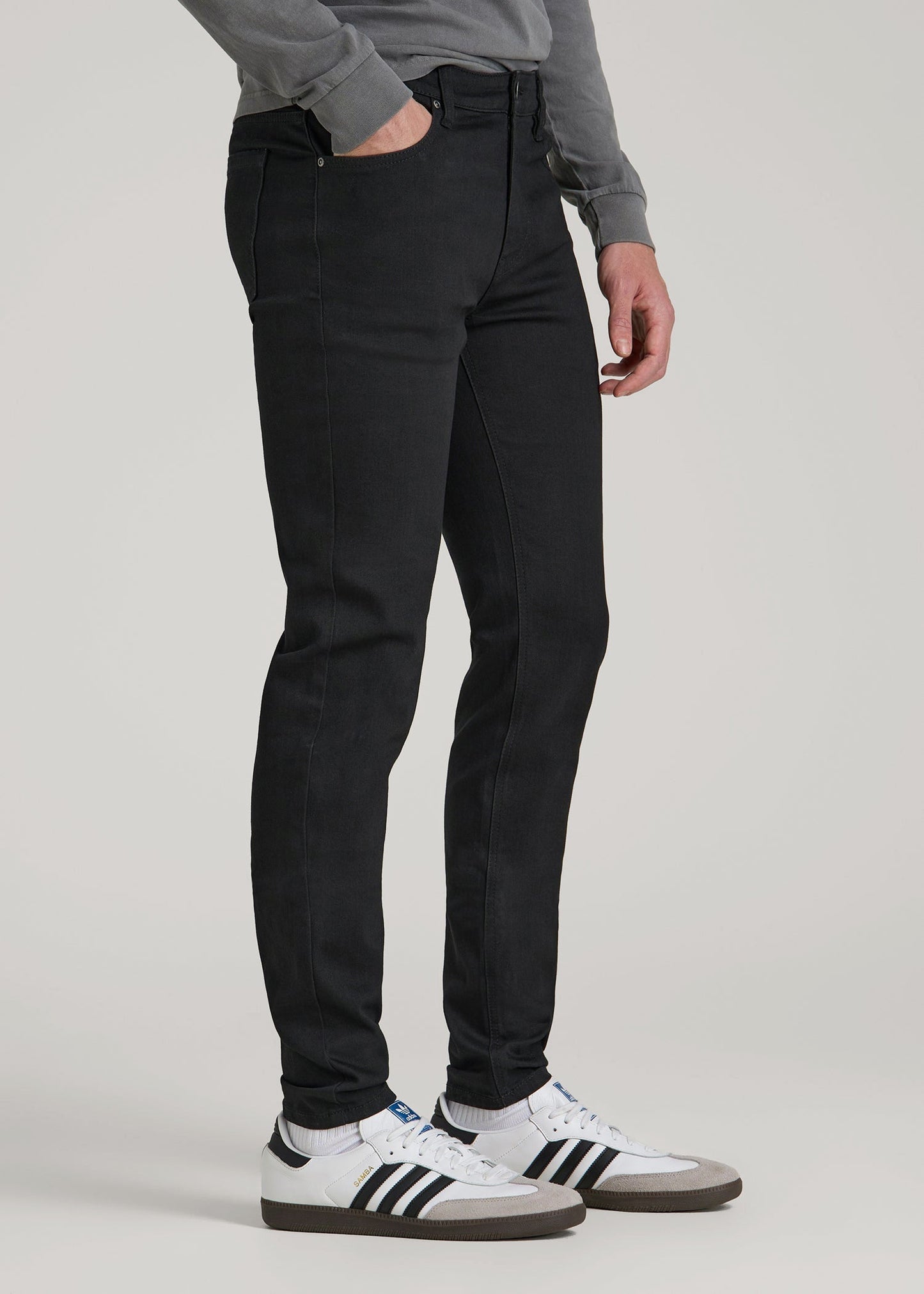 American Tall Men Travis SKINNY Jeans for Tall Men in Black