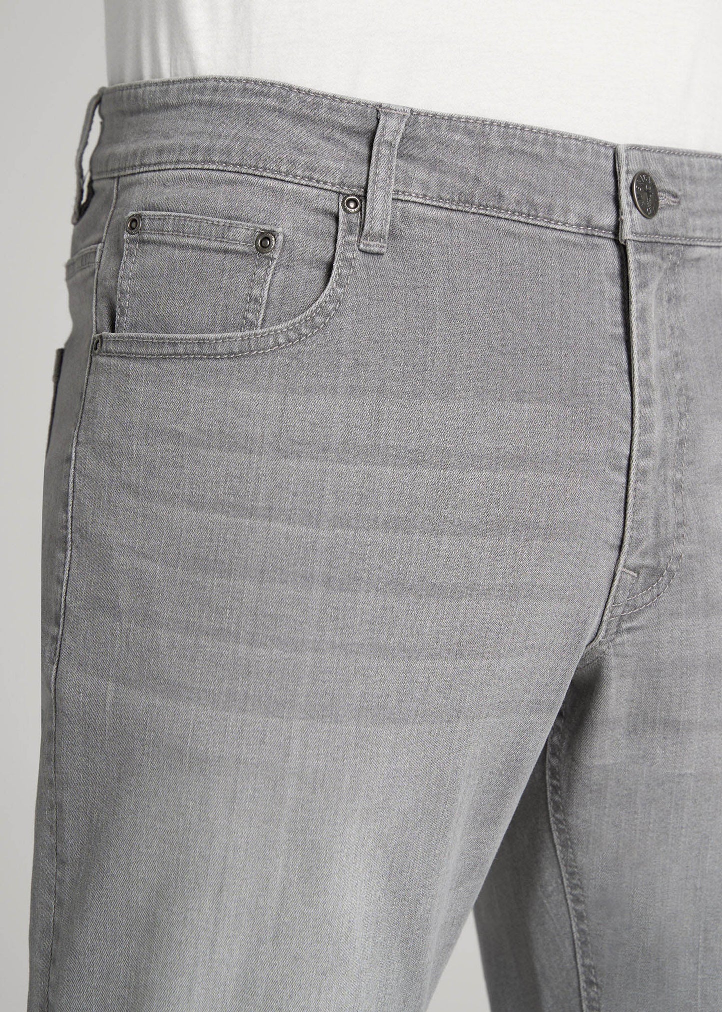American Tall Men Carman TAPERED Jeans for Tall Men in Concrete Grey