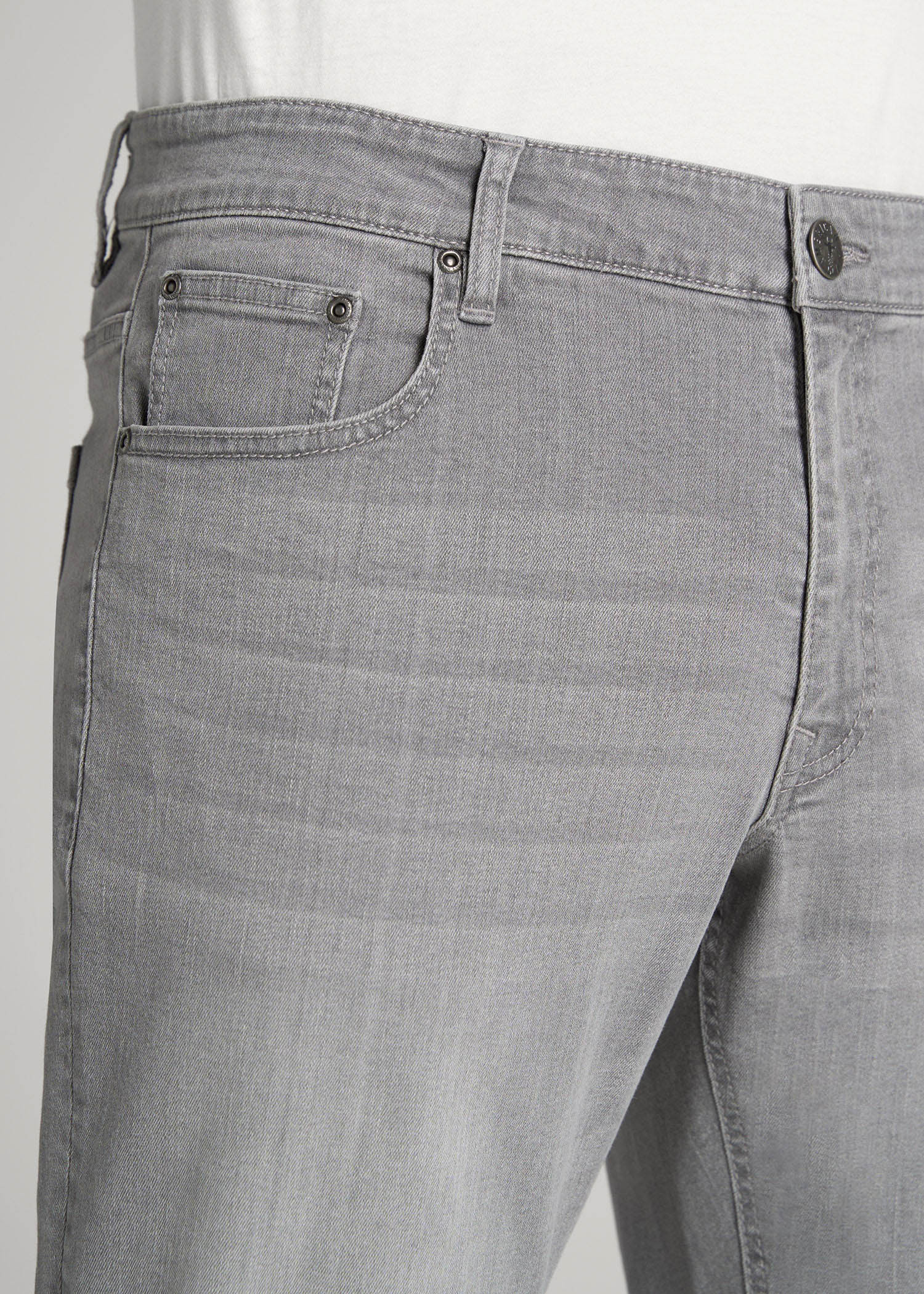 American Tall Men Carman TAPERED Jeans for Tall Men in Concrete Grey