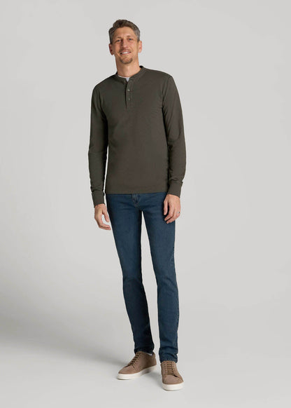American Tall Men Dylan Slim Fit Jeans for Tall Men in Coastal Blue