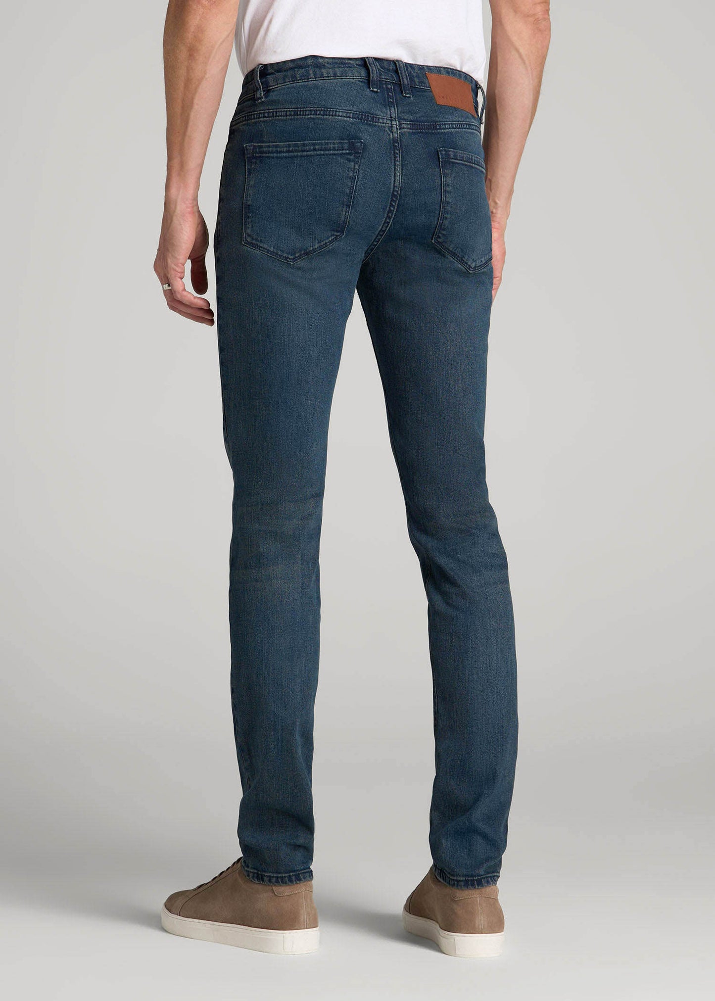 American Tall Men Dylan Slim Fit Jeans for Tall Men in Coastal Blue
