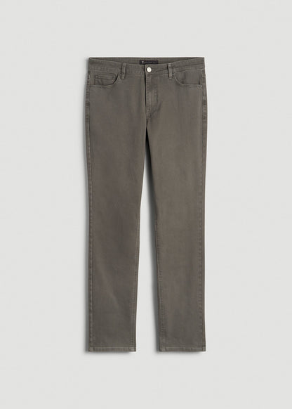 American Tall Men Dylan Slim Fit Colored Jeans for Tall Men in Sage