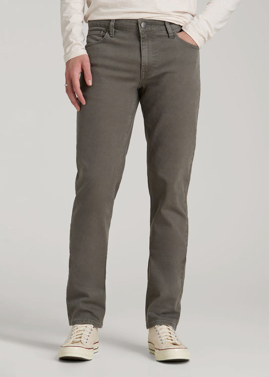 American Tall Men Carman Tapered Fit Colored Jeans for Tall Men in Sage