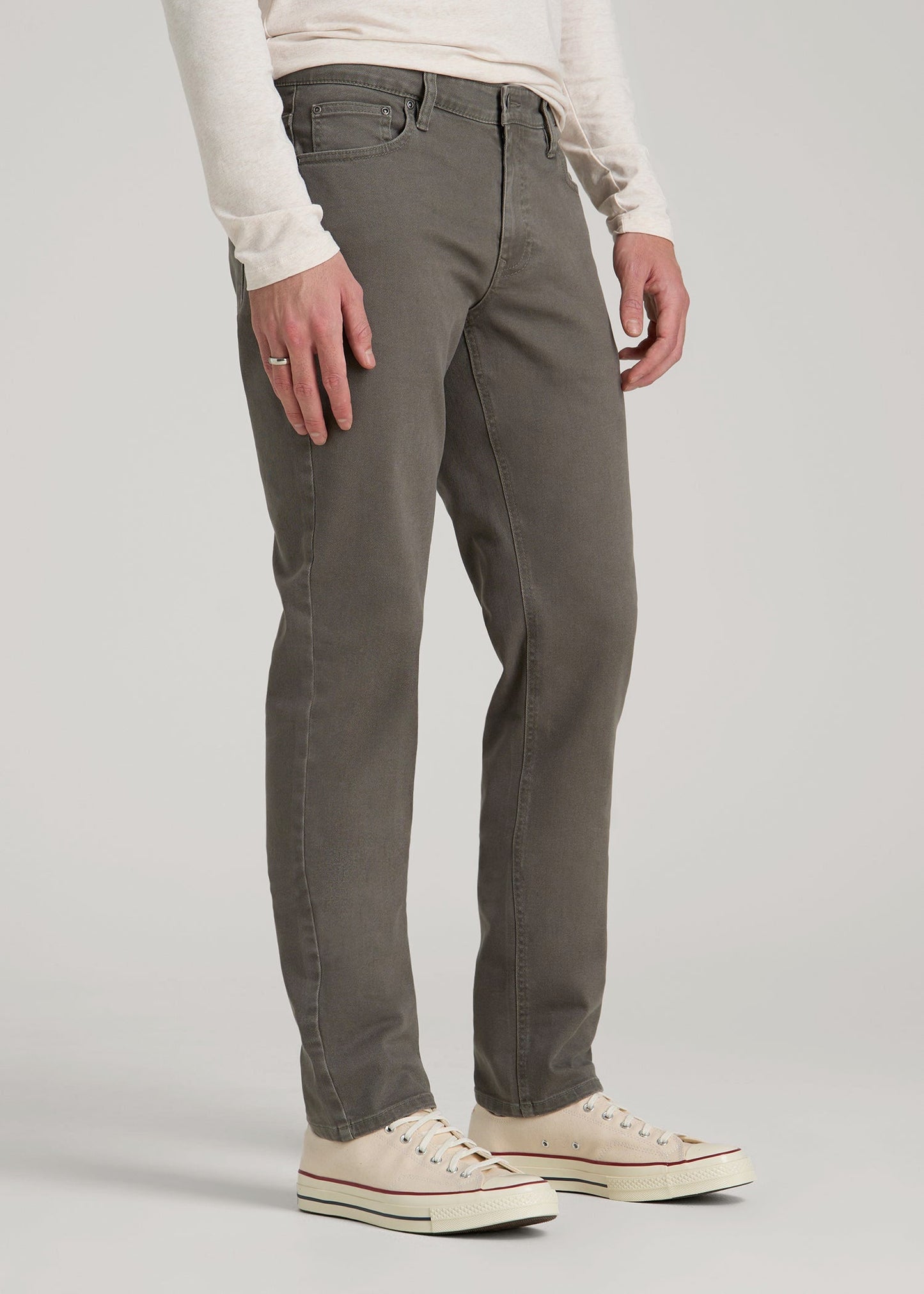American Tall Men Carman Tapered Fit Colored Jeans for Tall Men in Sage