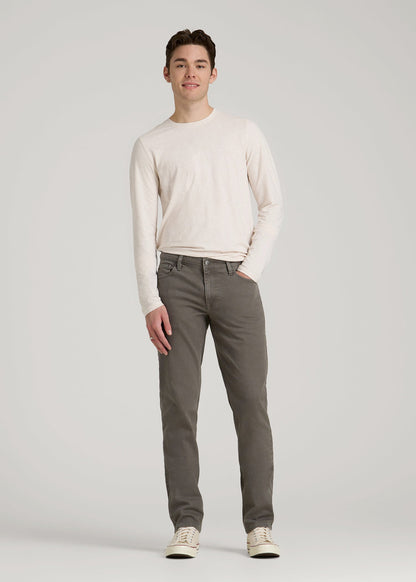 American Tall Men Carman Tapered Fit Colored Jeans for Tall Men in Sage