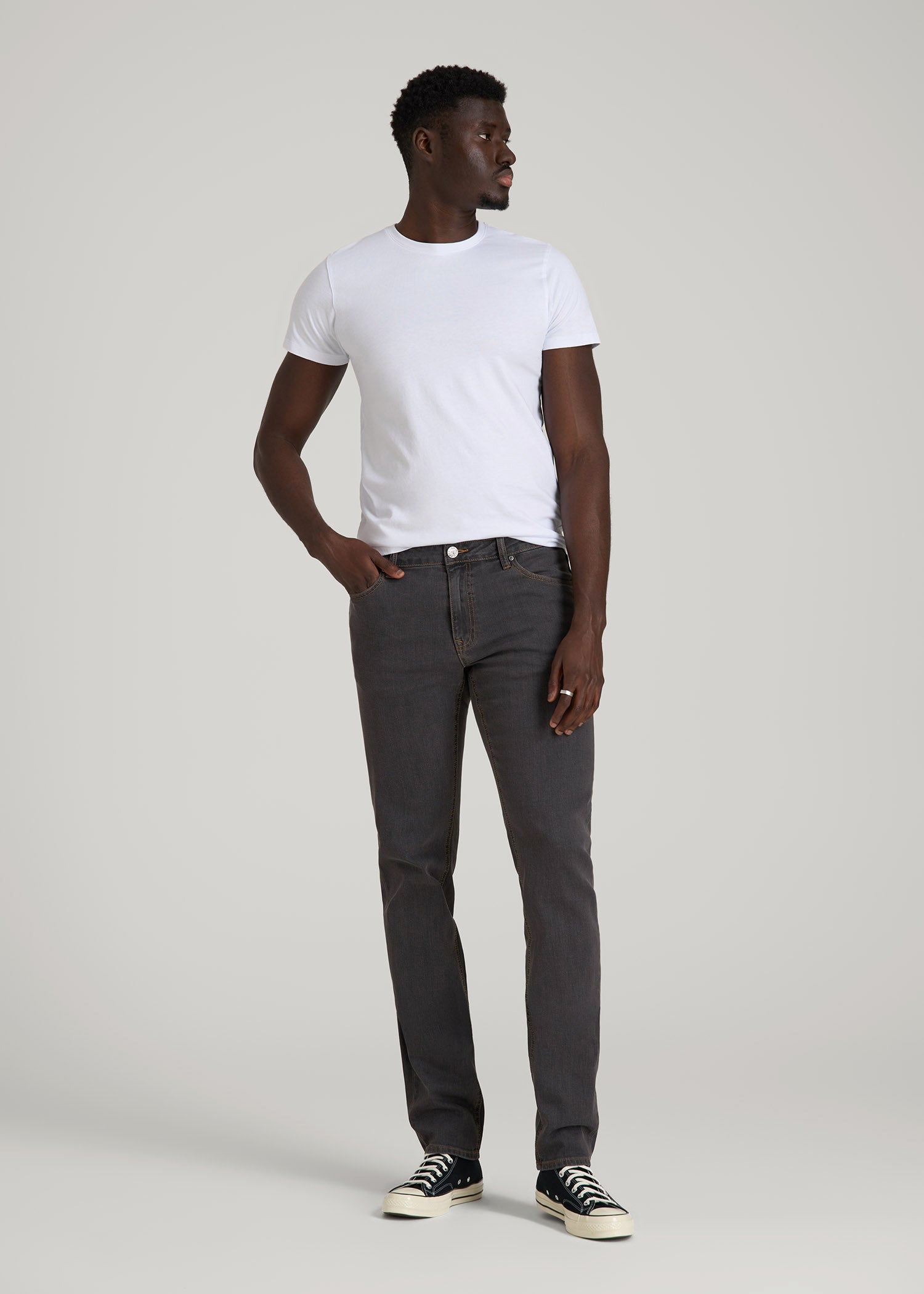American Tall Men Carman TAPERED Jeans for Tall Men in Grey