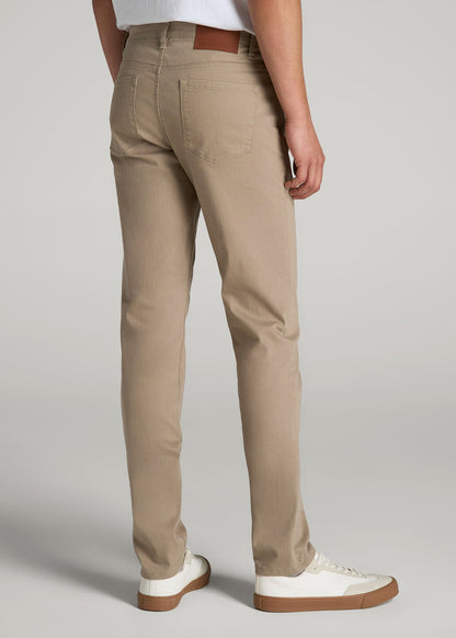 American Tall Men Dylan Slim Fit Colored Jeans for Tall Men in Clay Wash