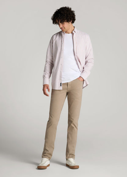 American Tall Men Dylan Slim Fit Colored Jeans for Tall Men in Clay Wash