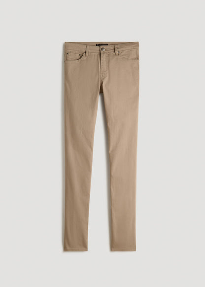 American Tall Men Dylan Slim Fit Colored Jeans for Tall Men in Clay Wash