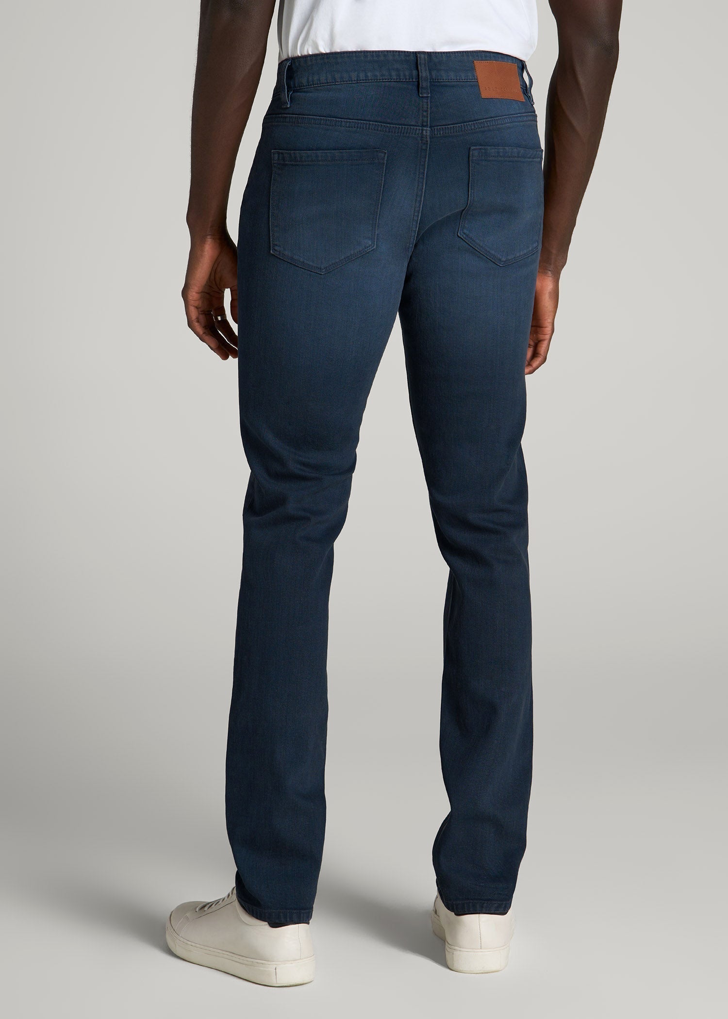 American Tall Men Dylan Slim Fit Jeans for Tall Men in Faded Blue Black