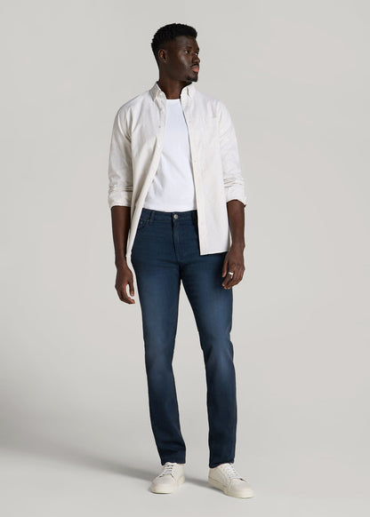 American Tall Men Dylan Slim Fit Jeans for Tall Men in Faded Blue Black