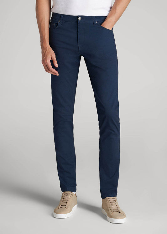 American Tall Men Carman TAPERED Fit Five Pocket Pants for Tall Men in Marine Navy