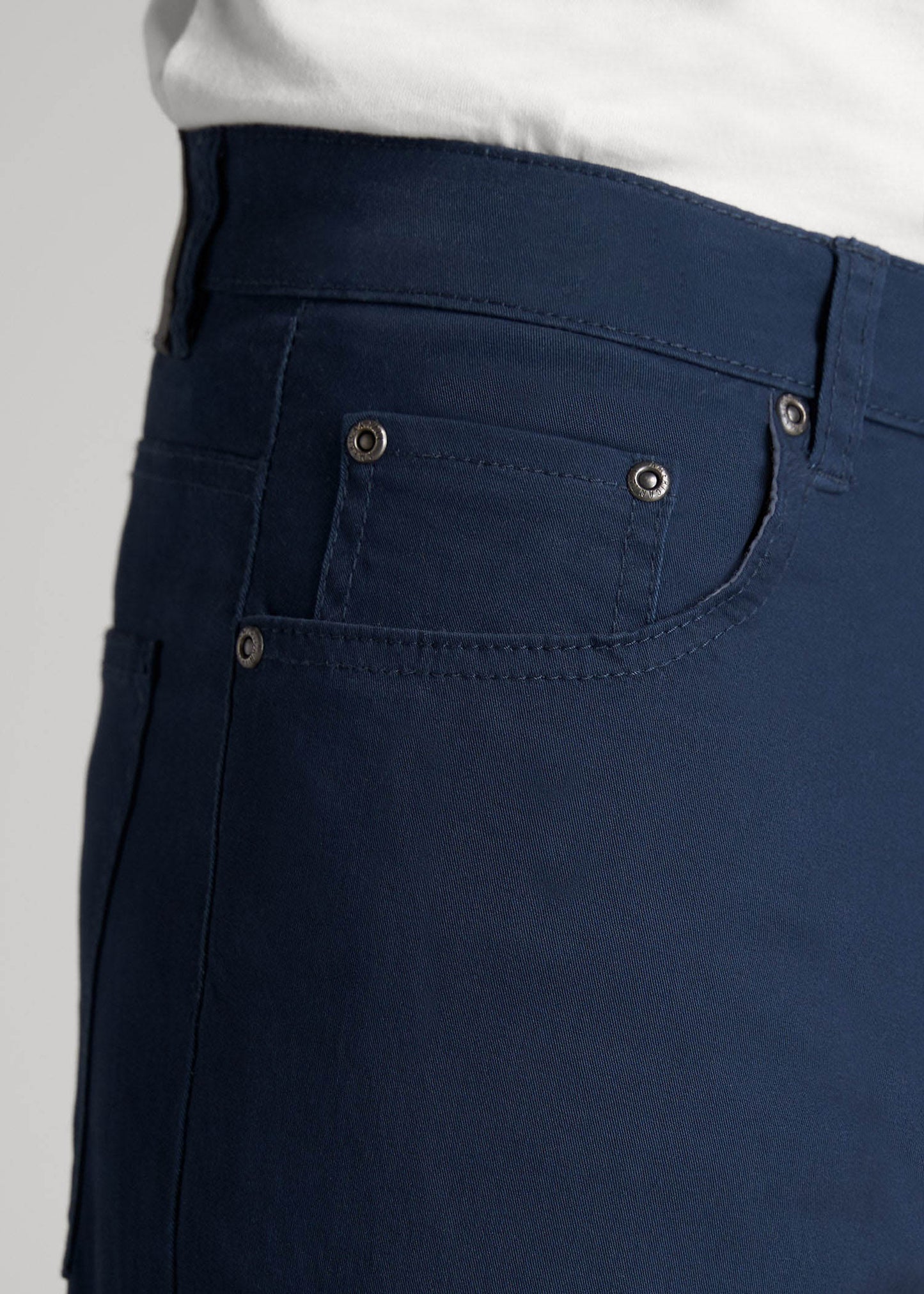 American Tall Men Carman TAPERED Fit Five Pocket Pants for Tall Men in Marine Navy