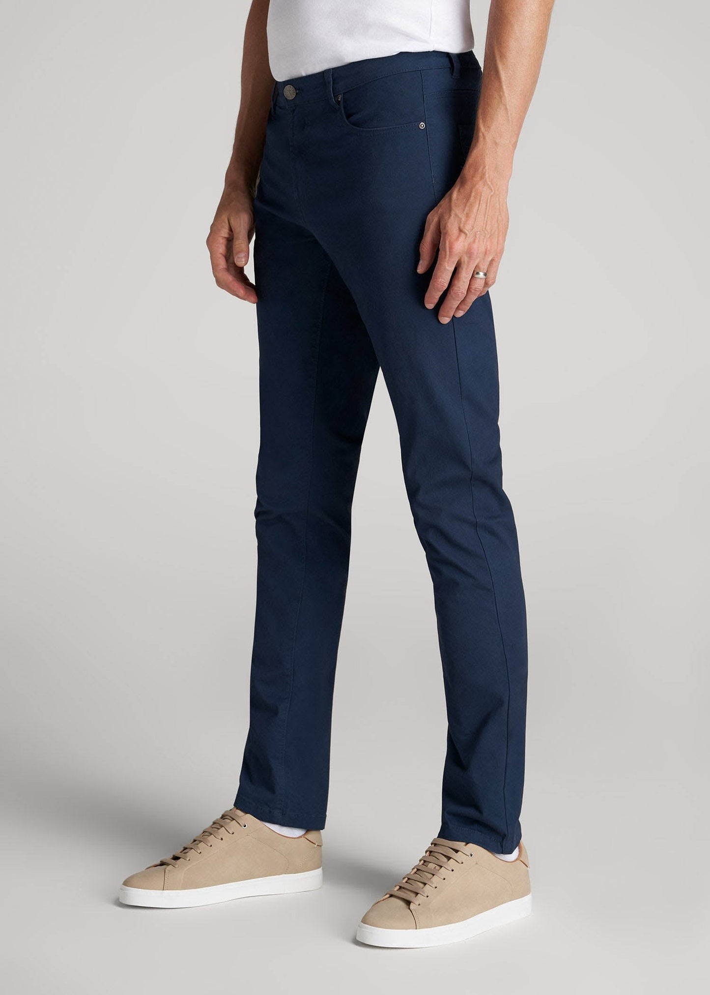 American Tall Men Carman TAPERED Fit Five Pocket Pants for Tall Men in Marine Navy